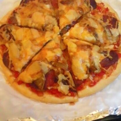 初めてピザをお家で作りました♪簡単でとても美味しかったです